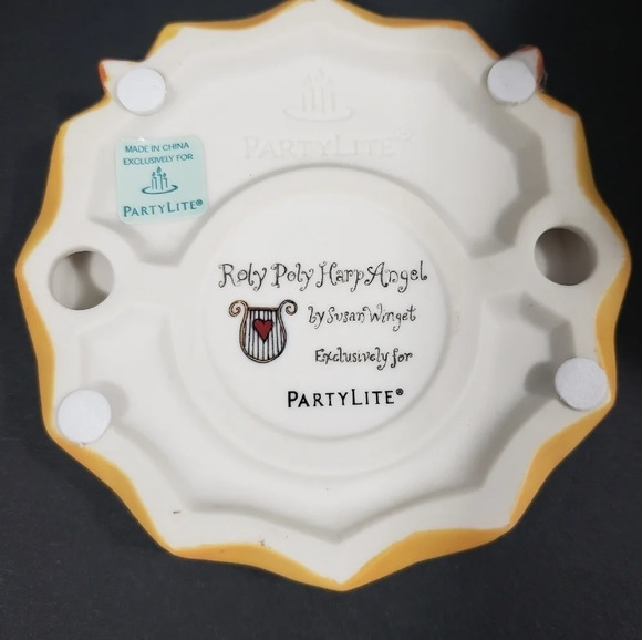 ROLY Poly Harp Angel Tealight Candle Holder By Party Light Yellow Candle Holder - Picture 6 of 6